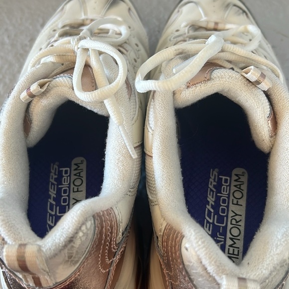 Skechers Women's D'Lites - Vintage Vision Sneaker Natural/Gold Size 9 - Picture 6 of 6